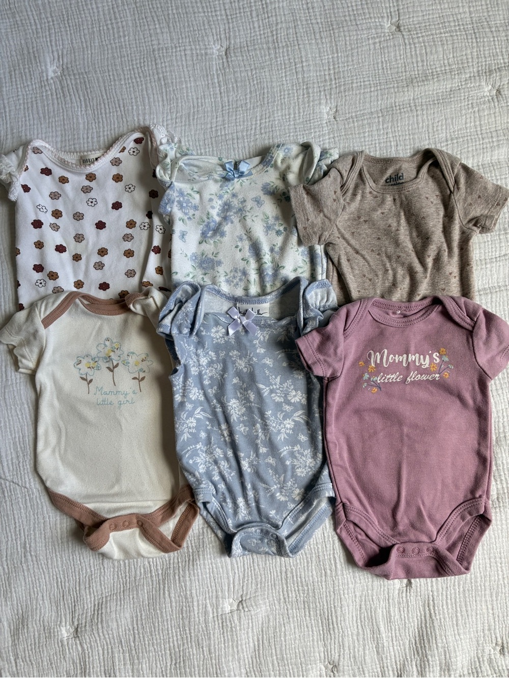 child of mine Mauve 'Mommy's Little Flower' Short-Sleeve One-Piece